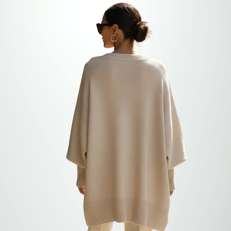 ELENA | Oversized knitted poncho sweater