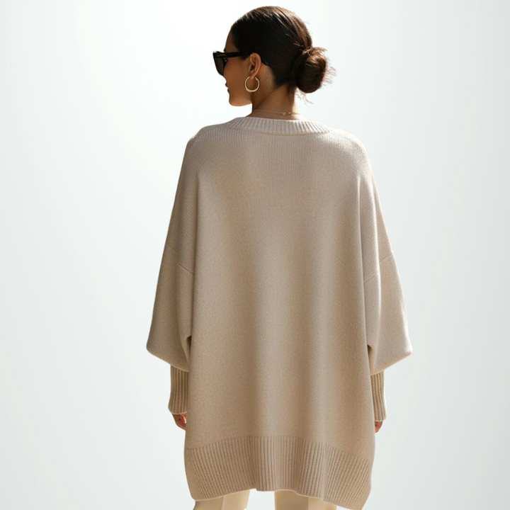 ELENA | Oversized knitted poncho sweater