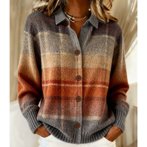 AVELYN | Women’s Festive Checkered Blouse