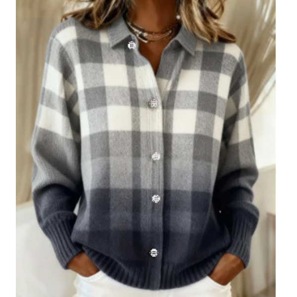 AVELYN | Women’s Festive Checkered Blouse