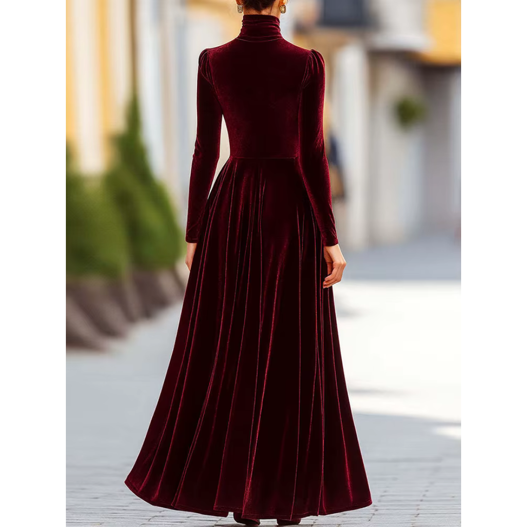 Isolde™ Velvet & Satin Evening Dress
