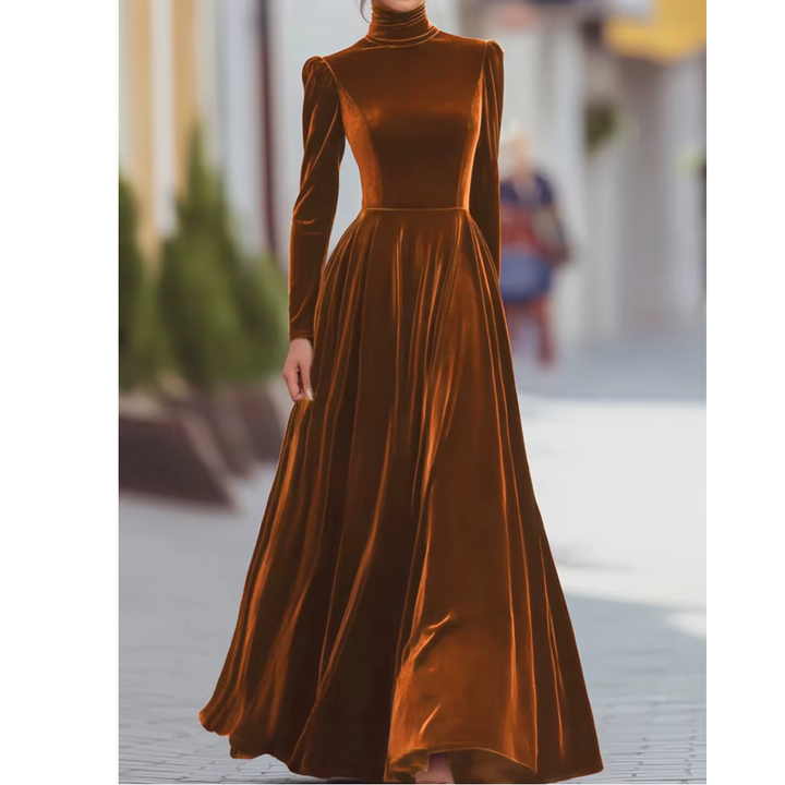 Isolde™ Velvet & Satin Evening Dress