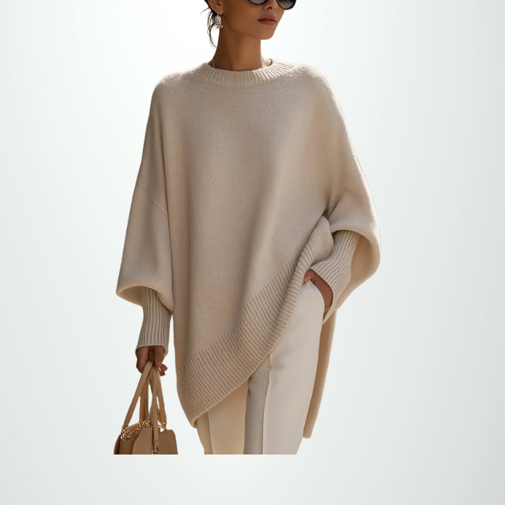 ELENA | Oversized knitted poncho sweater
