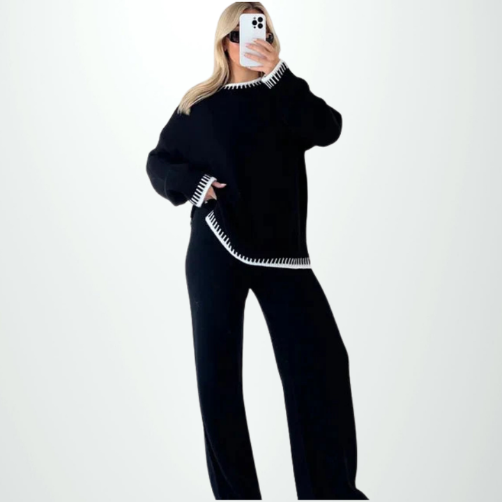 Cozy Contrast Knit Co‑Ord