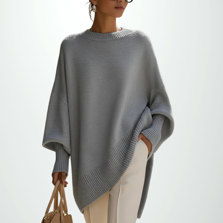 ELENA | Oversized knitted poncho sweater