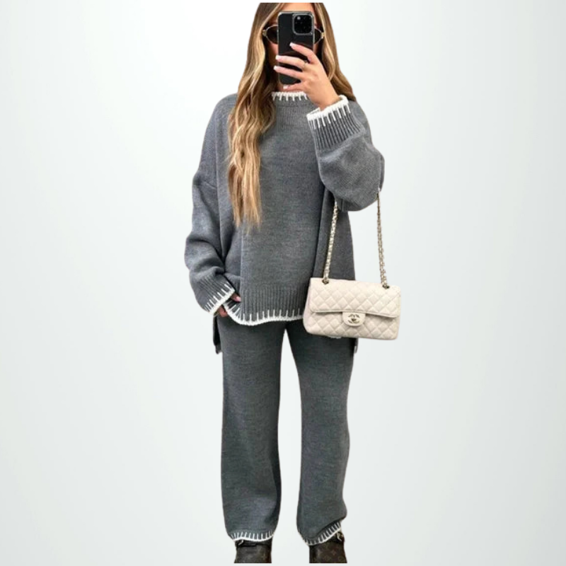 Cozy Contrast Knit Co‑Ord