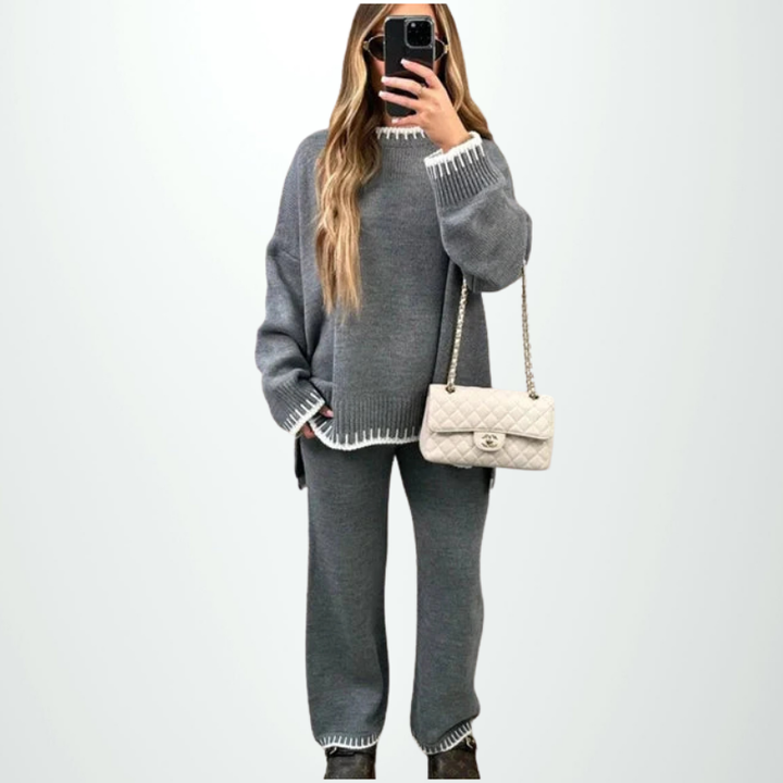 Cozy Contrast Knit Co‑Ord