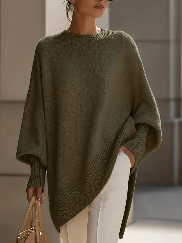 ELENA | Oversized knitted poncho sweater