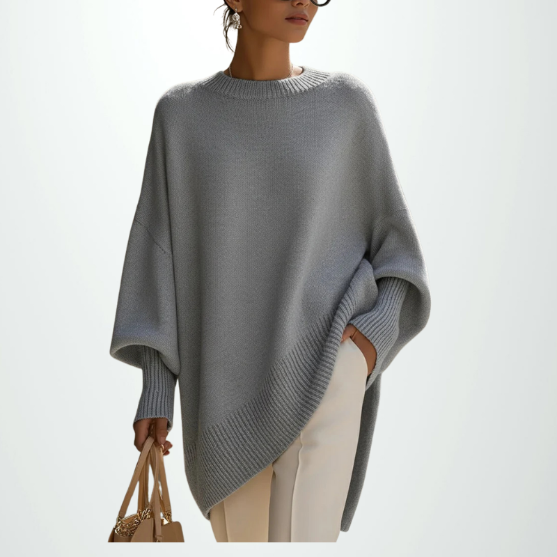 ELENA | Oversized knitted poncho sweater