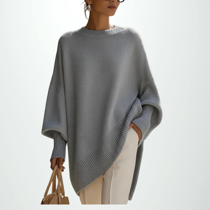ELENA | Oversized knitted poncho sweater