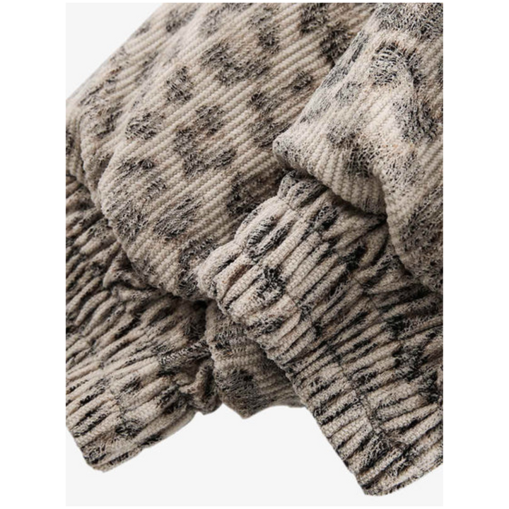 UrbanHeat |  Leopard Fleece Hooded Jacket