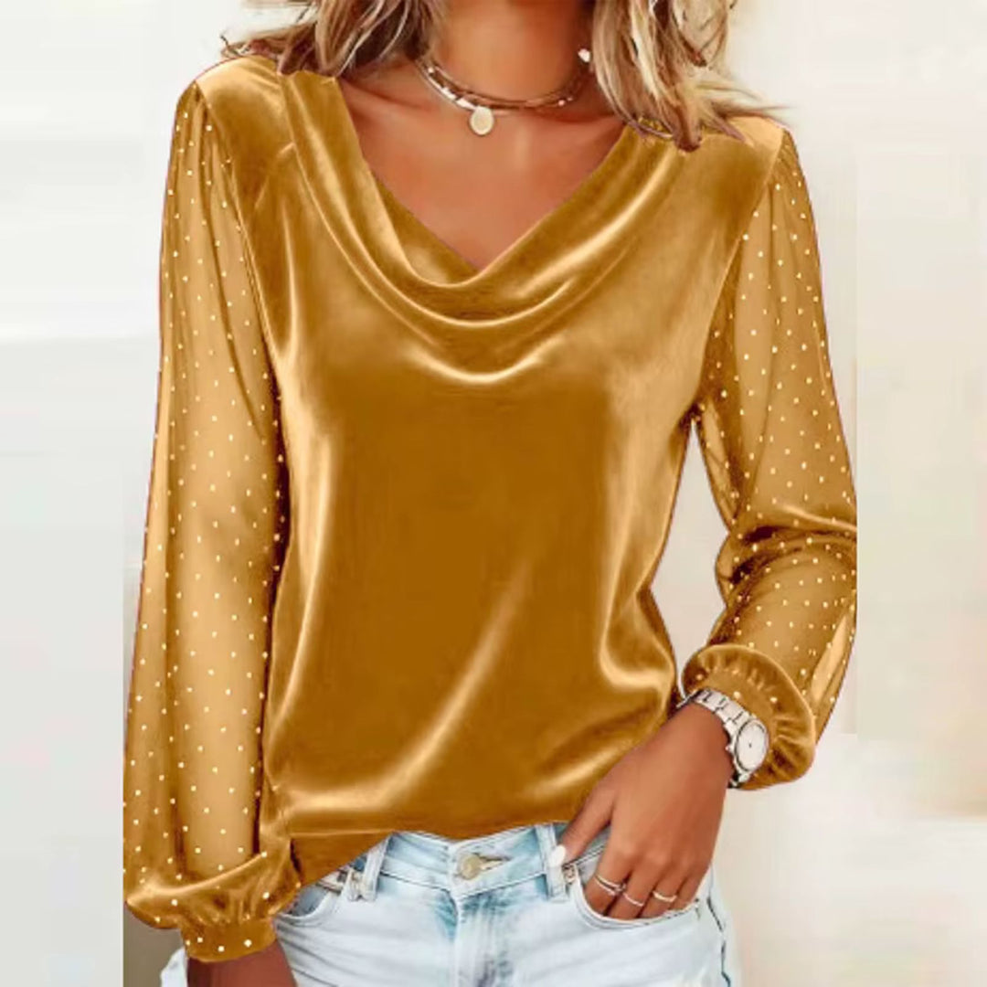 Isla™ Velvet Cowl Neck Top