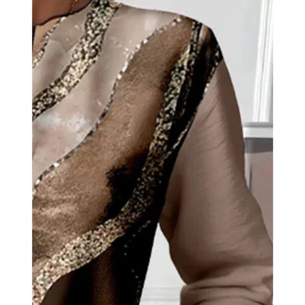 Michelle | Half-Zip Sweatshirt With Vintage Print