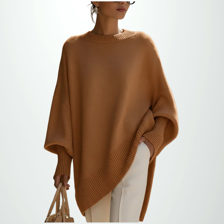 ELENA | Oversized knitted poncho sweater