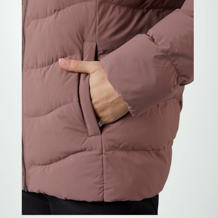 WOMEN'S MIDWEIGHT SHERPA-COLLARED PUFFER