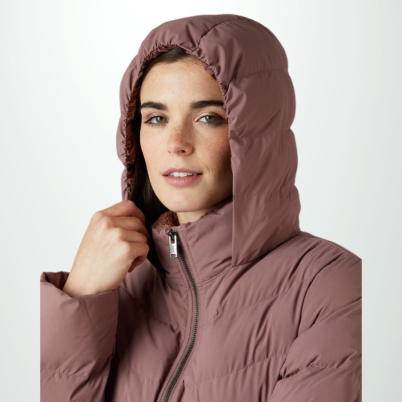 WOMEN'S MIDWEIGHT SHERPA-COLLARED PUFFER