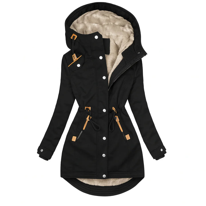 Aurelia | Long Quilted Hooded Coat