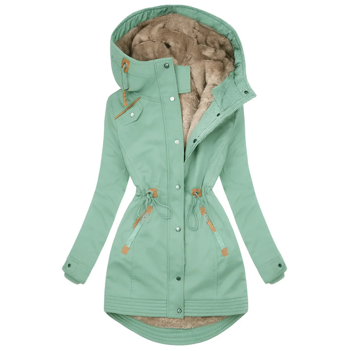 Aurelia | Long Quilted Hooded Coat