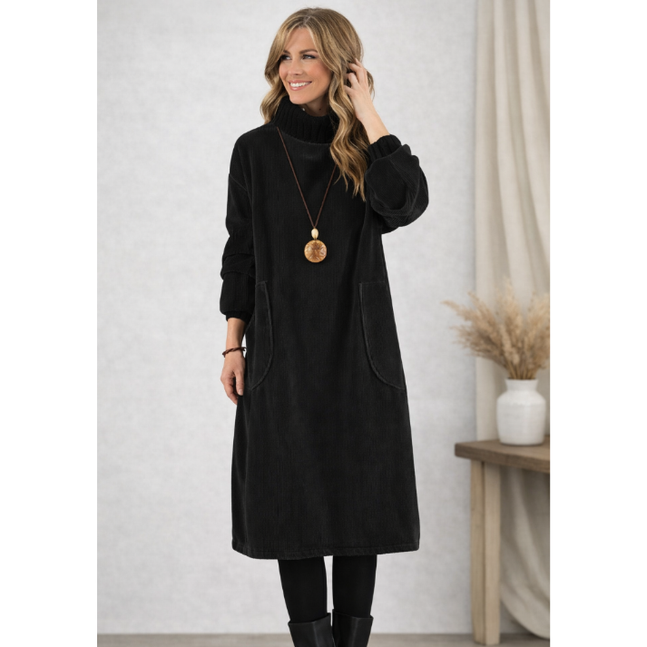 Jennie | Cozy Turtleneck Midi Dress