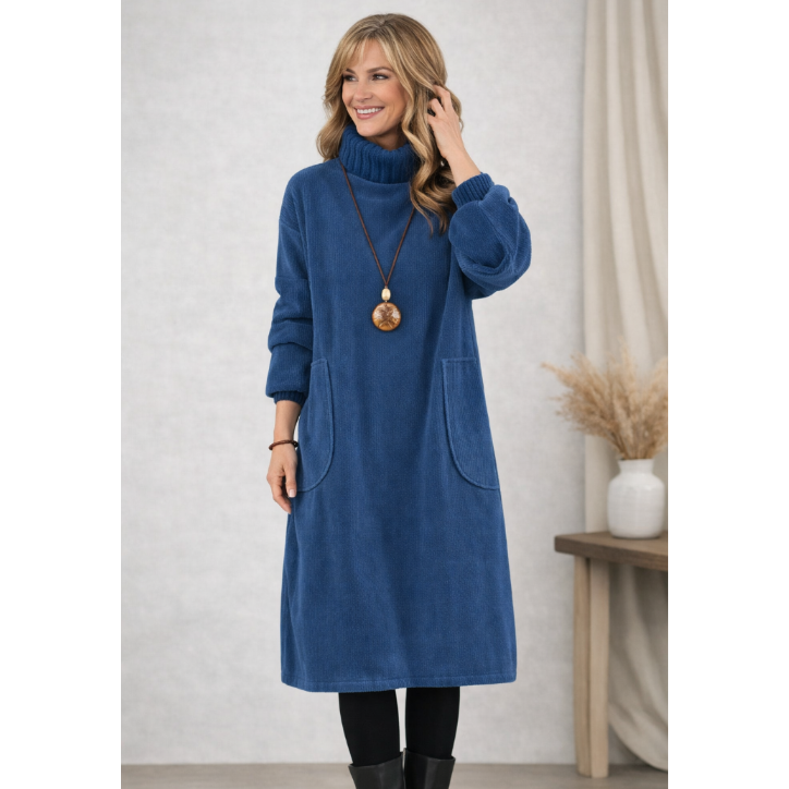 Jennie | Cozy Turtleneck Midi Dress