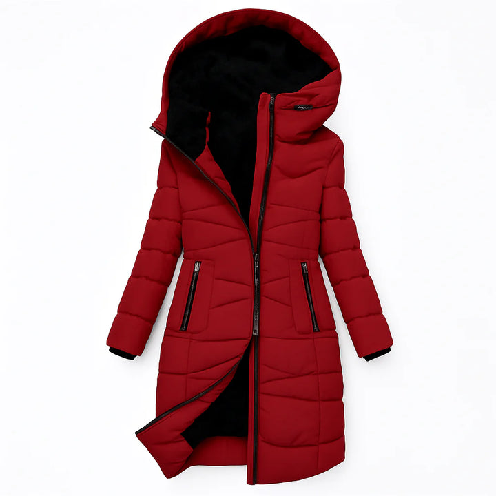 Maribel | Long Quilted Hooded Coat