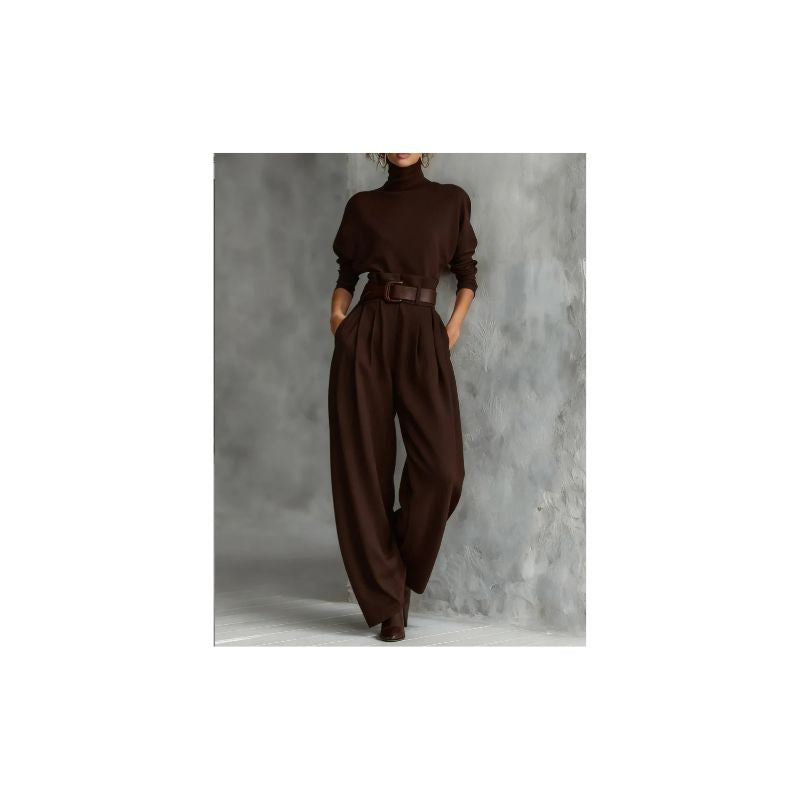 JULIET | Turtleneck & Straight Leg Pants Set