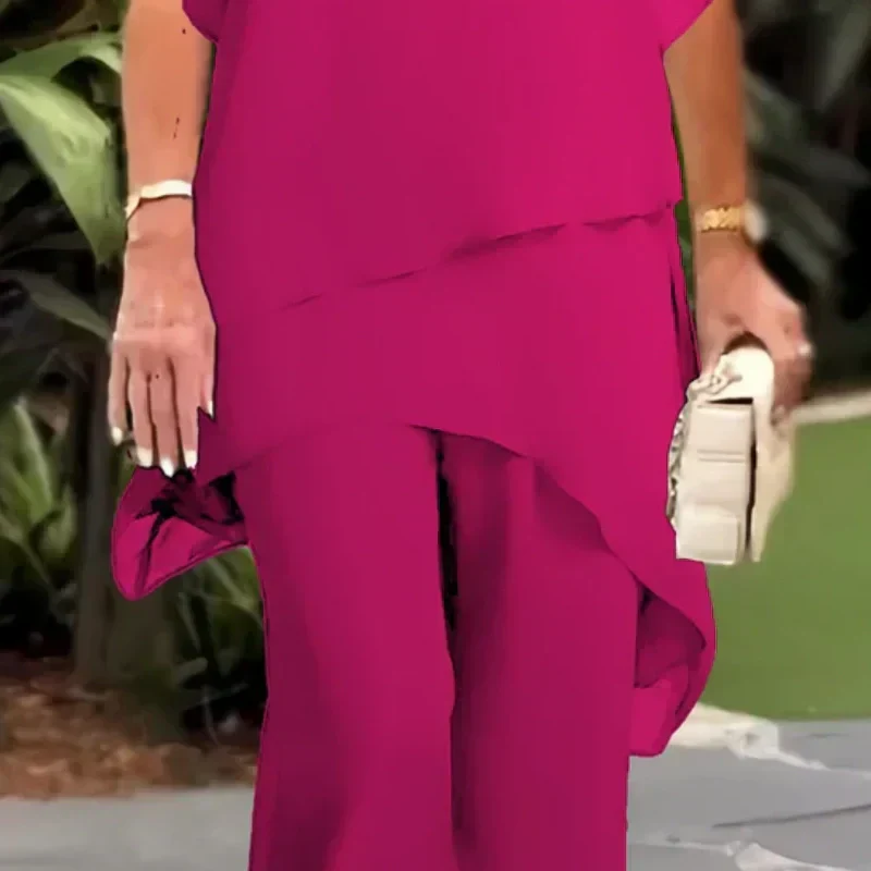 Herlene | Chic Irregular Top and Pants Set